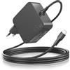PAEBAI+ Caricabatterie USB C 65W Per Lenovo ThinkPad, ASUS ZenBook, Huawei MateBook, MacBook Pro/Air, HP Spectre, Acer, Dell, Google, Samsung, Xiaomi Type C Laptop Caricatore 20V 3,25A