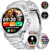 LIGE Smartwatch Uomo con Chiamate Bluetooth/1.43 AMOLED Display, Militare Orologio Smartwatch con 110+ Modalità Sportive, Monitoraggio del Sonno Fitness Tracker con IP68 Impermeabile, Argento