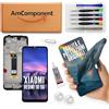 AmComponent - display di ricambio per XIAOMI REDMI 10 5G 22041219G 22041219NY schermo frame LCD vetro touch | Componente di ricambio con luminosità intensa e risposta al tocco reattiva