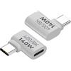 Yorajuy 2 Pezzi Adattatore USB Angolato, Adattatore USB C 90 Gradi, Adattatore USB Type C Extender 4.0, Adattatore USB C 90 Gradi, Connettore Pd 140w Ad Angolo Retto, Adattatore Caricabatterie Rapido , C