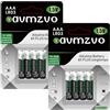 avmzvo Batterie AAA alcaline, LR03 1,5V, potenza duratura, ad alte prestazioni, 8 pezzi, può essere utilizzata per giocattoli, sveglie e altri dispositivi elettronici【10 anni di garanzia】