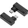 Lesunbak Convertitore da CC a tipo C per computer portatile, convertitore jack da 140 W, adattatore portatile PD DC femmina a tipo C, Plug and Play, per telefoni cellulari, laptop, dispositivi