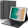 IVEOPPE Tastiera iPad 6 Generazione 9.7 2018 con Touchpad, Cover Tastiera Trackpad layout Italiano Bluetooth, Custodia con Portapenna per iPad 5/4 Gen/Pro 9.7/Air 2/Air 1, Nero