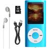 Synclum Lettore MP3 MP4 HiFi Portatile Audio Senza Perdita con Schermo LCD da 1,8 Pollici, Slot Scheda di Memoria fino a 32 GB, Lettore Musicale Multifunzione per Sport, Bambini e Viaggio