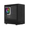 Noua Nexus PK200, Case Gaming MicroATX Compatto, Ventola PWM ARGB, Micro Tower con USB 3.0, Frontale Mesh e Laterale in Vetro Temperato, Nero