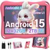 SUAAT 2026 Tablet per bambini da 9 pollici su Android 15, 12 GB RAM + 1TB TF, Wi-FI 5G, processore Octa-Core,1340 × 800, Eva - Viola