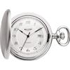 REGENT Orologio da tasca da uomo Savonnette con coperchio ribaltabile 43 MM diametro quarzo quadrante bianco con data