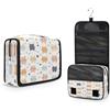 Mexpekil Beauty case da viaggio, da appendere, per donne, uomini, bambini, con simpatici gatti e scritta Love, impermeabile, grande, portatile, con gancio e 4 scomparti