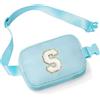 YOOLIFE Marsupio con lettere per bambini e bambine, regalo per ragazze 3 4 5 6 7 8 9 10 11 12 anni, personalizzato per adolescenti regali per donne fidanzate sorelle mamma, Blu, S