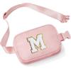YOOLIFE Marsupio con lettere per bambini e bambine, regalo per ragazze 3 4 5 6 7 8 9 10 11 12 anni, personalizzato per adolescenti regali per donne fidanzate sorelle mamma, Colore: rosa., M