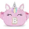 YOOLIFE Regalo di compleanno per ragazze e bambini, marsupio con iniziale, borsa a tracolla, rosa, B, B