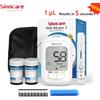 Sinocare Safe AQ pro Ⅰ Misuratore di glicemia Kit glucometro Tester per il diabete Misuratore medico di zucchero nel sangue o solo strisce reattive Lancette