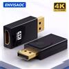ENVISAOC Convertitore adattatore compatibile da DisplayPort a HDMI 4K DP Display Port Adattatore HDTV compatibile da DP a HDMI Video Audio PC portatile