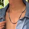 mprainbow Collane in Turchese Sintetico per Uomini e Ragazzi, Collane con Mini Perle in Pietra Naturale, Gioielli Estivi da Spiaggia in Stile Bohémien, Regalo per Lui