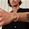 FOMALHAUT Bracciale a catena intrecciata in acciaio inossidabile color argento semplice per uomo Gioielli Hip Hop Bracciale regolabile da donna Accessori per feste