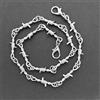 ZAKOL Collana girocollo unisex in ferro moda donna Hip-hop gotico punk filo spinato piccole spine catena girocollo gioielli regali