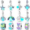 NONE Ciondoli adatti Pan S925 Silver Firefly Ocean Star Butterfly Incandescente che cambia colore Braccialetti originali alla moda Regali di gioielleria raffinata fai da te