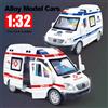 JETE 1:32 Mini Auto In Lega Pressofuso Ambulanza Camion Dei Pompieri Poliziotto Modello Suono E Luce Simulazione di Veicolo Collezione Regali Giocattoli Ragazzi