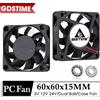 Gdstime 60MM Ventola 24V 12V 5V Ventola 60MMx15MM Brushless DC Ventola di raffreddamento assiale di scarico 6cm 6015 Dispositivo di raffreddamento per apparecchiature PC Raffreddamento CPU