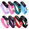 Hbibi Orologio sportivo impermeabile per bambini Cartoon Dinosaur Unicorn Toys Orologio elettronico digitale a led per bambini per bracciale per ragazze