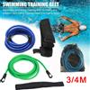 NONE Cinture per allenamento per il nuoto 3/4M Tubi in lattice Corda di sicurezza Resistenza per l'allenamento del nuoto Cintura elastica Esercitatore per piscina regolabile