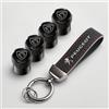 PEUGEOT Auto Pneumatico Valvola Della Ruota Tappi di Copertura Della Pelle Scamosciata Auto Portachiavi Anello Portachiavi Per Peugeot 206 307 308 3008 207 208 407 408 508 2008 5008 301