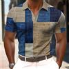 NONE Camicia da uomo con giuntura Polo a maniche corte Stampa Nuovo abbigliamento estivo da strada Top da uomo moda casual