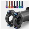 NONE 6 pz/set Viti Manubrio Della Bicicletta M5 18mm Titanio Placcato Colorato In Acciaio Inox MTB Bici Da Strada Stelo Bulloni Parti di Ciclismo