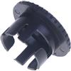 NONE 1/3/5 pezzi per accessori copertura decorativa in ABS per moto tappo di rivestimento della serratura di accensione per scooter ciclomotore nero