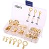 NONE 150 pz Capicorda ad anello Occhi Terminali a crimpare in rame Capocorda Connettore del cavo Kit di assortimento non isolato per M3 M4 M5 M6 M8 M10