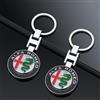 Alfa·Romeo Portachiavi con logo per auto in metallo di fascia alta Portachiavi Accessori interni auto per Alfa Romeo 4C 159 166 Spider Giulia 156 Mito 147 8C GT