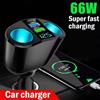 NONE 1 pz 120 W QC3.0 Caricabatteria per auto 12 V/24 V Doppio USB Adattatore di Alimentazione Ricarica Veloce Presa accendisigari per la maggior parte degli accessori per auto