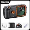 TELESIN Custodia per telefono impermeabile per immersione Custodia universale per fotocamera per telefono Supporto per impugnatura per tiro Maniglia per telecomando