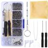 NONE 500 pezzi occhiali da vista kit di strumenti di riparazione occhiali da sole con viti naselli ganci per le orecchie cacciavite dadi parti ottiche assortite