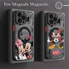 Potdemiel Custodia per telefono Lovely M-Mickey Minnies per iPhone 17 16 15 14 13 12 11 Pro Max Mini XR XS X 7 8 Plus, Cover Posteriore Magnetica Opaca