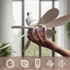 NONE Ventilatore da soffitto a LED da 40W E27 con telecomando per la regolazione della luminosità, adatto per soggiorno, studio, uso domestico, 85-265V