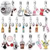 NONE Ciondoli Originali in Argento Sterling 925 a Forma di Tazza di Vino, Caffè e Whisky, Adatti per Bracciali e Collane, Gioielli Fai-da-Te per Donna