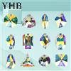 YHB 001AB Cristallo AB XIRIUS Comsic Drop Glass Crystal AB Pietre da cucire Flatback Strass da cucire per abiti, vestiti e borse