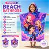 NONE Poncho da Spiaggia con Cappuccio in Microfibra Stampa Piatta Viola Galassia Kawaii Chibi Anime K-POP per Bambini e Adulti, Ideale per Piscina, Spiaggia e Viaggi