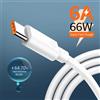 NONE Cavo dati USB a ricarica rapida da 66W 6A, cavo USB a Type-C per ricarica rapida, lunghezza 0,25/1/1,5/2 m, per telefoni Samsung, Huawei, Xiaomi
