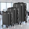 fangange Set di Valigie da Viaggio Fangange 3 Pezzi, Valigie per Famiglia, Trolley, Set di Bagagli Rigidi, 20" 24" 28", ABS, Nero