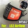 NONE Visiera Originale per Casco Moto Aperto LS2 OF562, Accessorio Sostitutivo per Casco LS2 Airflow