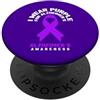 ALZ Wrrior, Alzheimer's Disease Awarenes Indosso il viola per la consapevolezza della malattia di Alzheimer PopSockets PopGrip Adesivo
