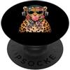 Funny Leopard Sunglasses Novelty Designs Occhiali da sole leopardati Bubblegum divertenti animali adolescenti ragazze donne PopSockets PopGrip Adesivo