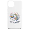 Vibrant Science Wear Custodia per iPhone 13 Love Is Chemistry - Fiaschetta a forma di cuore con arcobaleno
