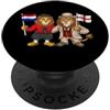 UK British Netherlands Roots Inglese Britannico Olandese Regno Unito Paesi Bassi Bandiera PopSockets PopGrip Adesivo