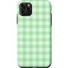 Preposh Custodia per iPhone 11 Pro Max Verde Menta Gingham Preppy Estetica Girly Moda Trendy