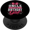 Birthday Girl Bow Pink Family Party Matc Simpatico fiocco rosa abbinato alla famiglia Uncle Of The Birthday Girl PopSockets PopGrip Adesivo