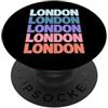 Cool London Londoner UK Gift Ideas Funny Modern Repeated Text Design London England PopSockets PopGrip Adesivo