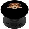 Irish Wolfhound Puppy Lover PS Ritratto ravvicinato di cucciolo di lupo irlandese PopSockets PopGrip Adesivo